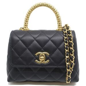 Chanel Mini Coco Handle Matelasse Random Serial Leather BK Gdhardware